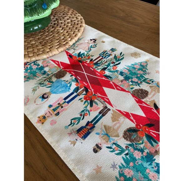 Nutcracker Table Runner Christmas Decor Holiday Decoration 72" Decorative Cloth - Picture 5 of 9